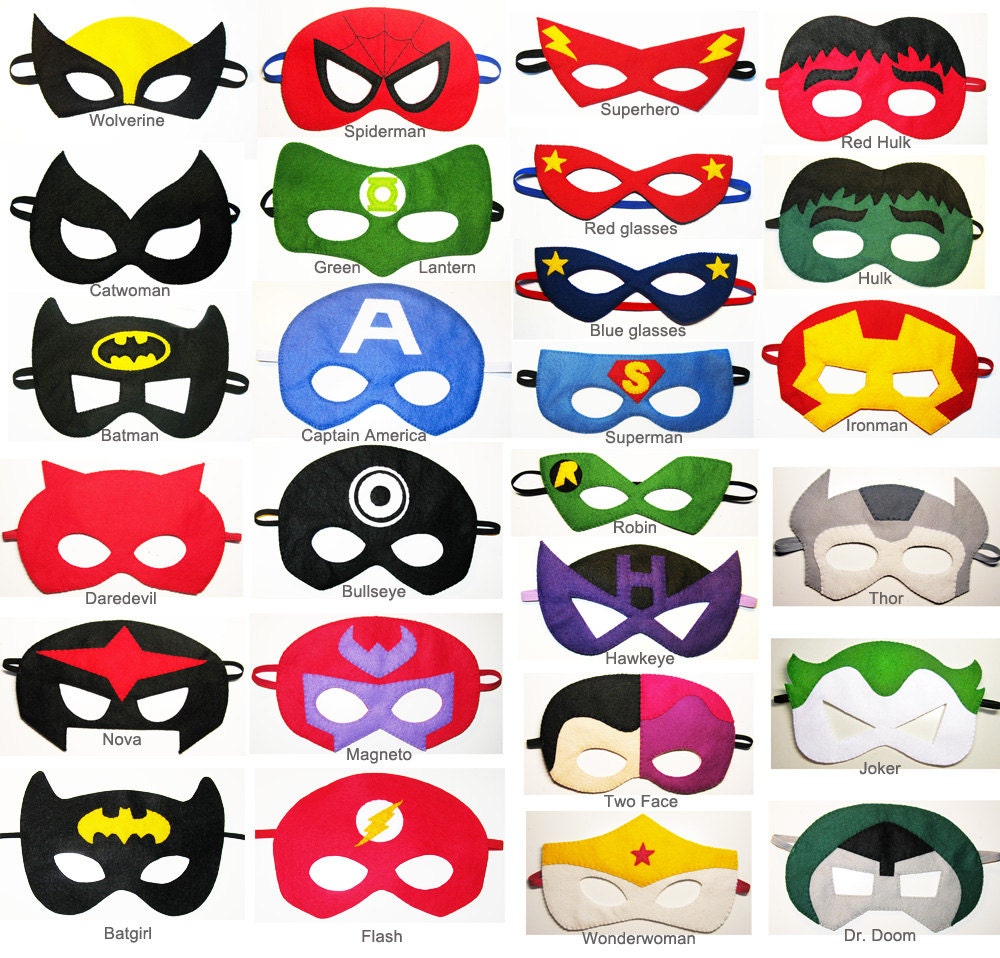 Felt Super Hero Masks