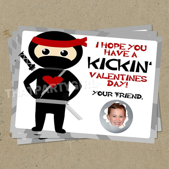 ninja scratch-off valentines