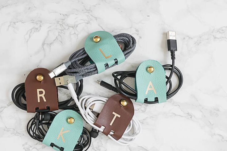 DIY Leather Cord Keeper with optional monogram