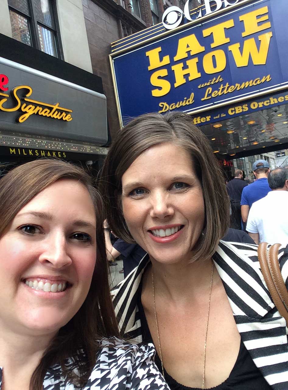 Attending a taping of David Letterman