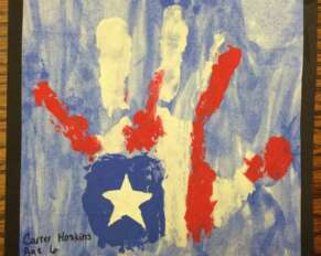 Flag Handprint Artwork