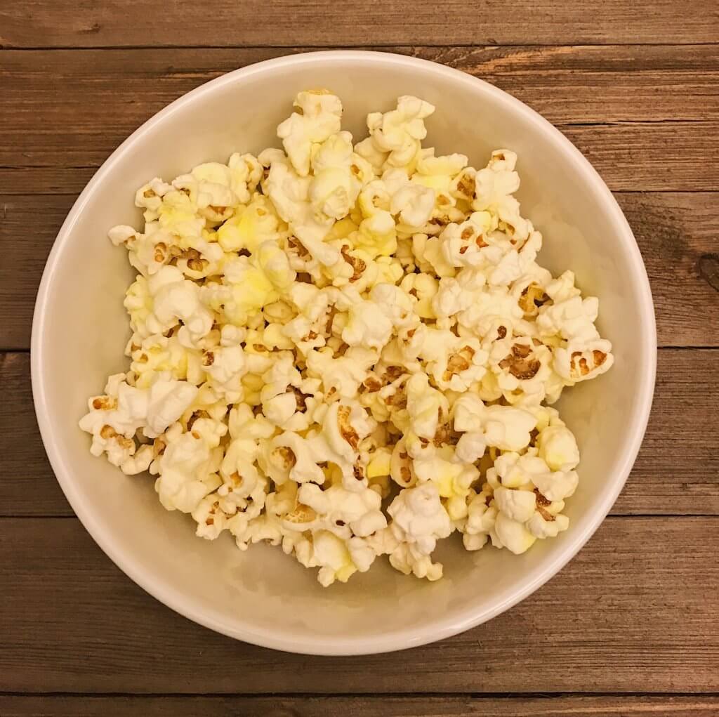 Popcorn - health snack, sprinkle on nutritional yeast for added protein