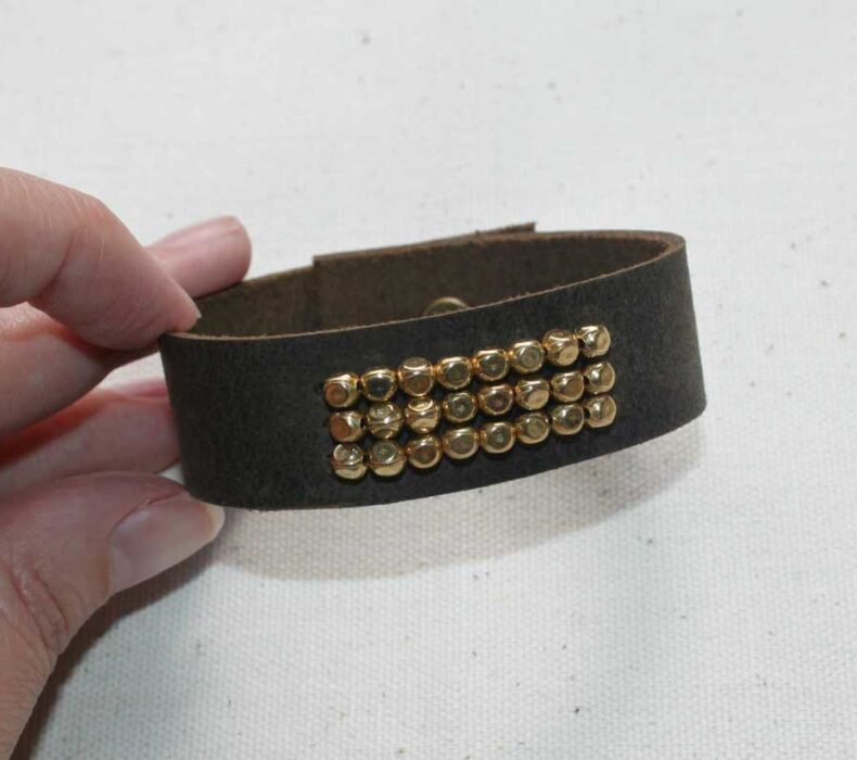 Beaded Leather Cuff Bracelet