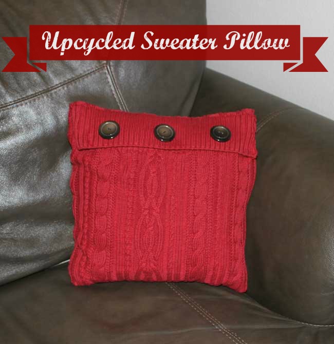 Upcycled Sweater Pillow